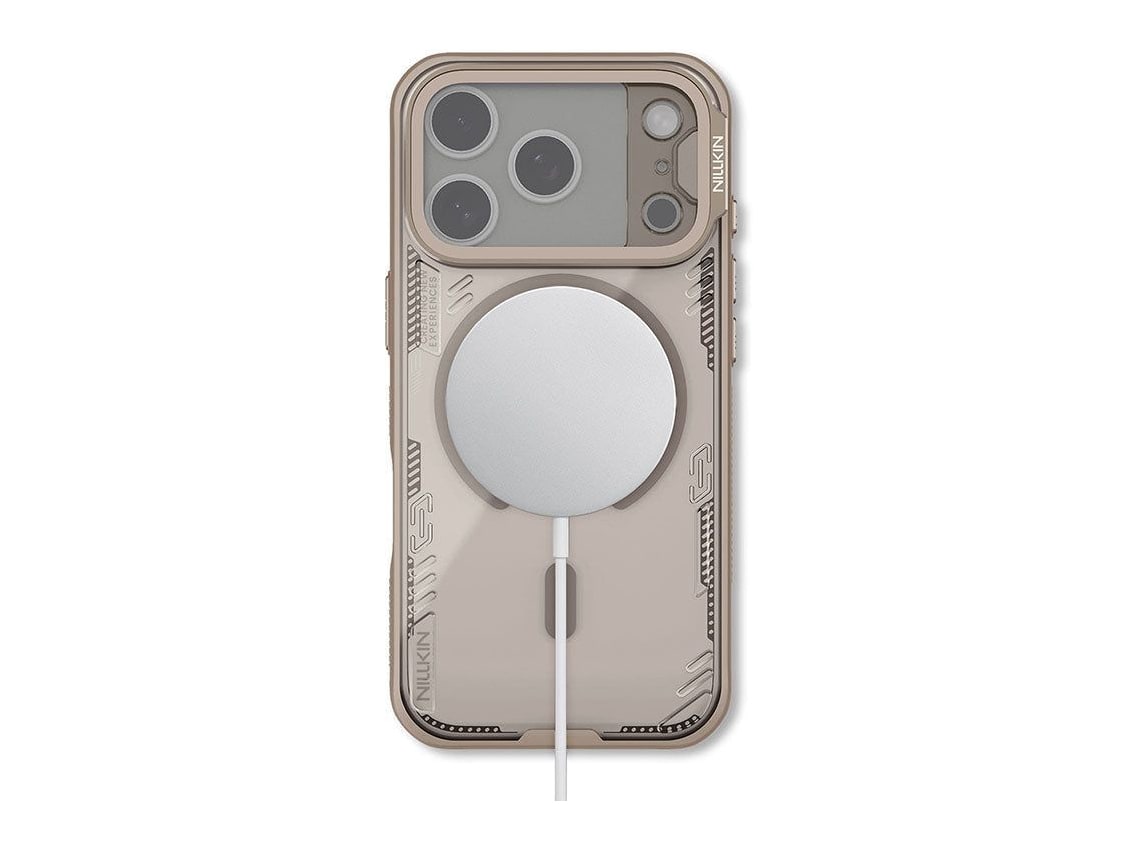 Nillkin - MagSafe Compatible Iceblade CamProp Case with Transparent Camera Cover - iPhone 17 Pro Max - Dune Brown