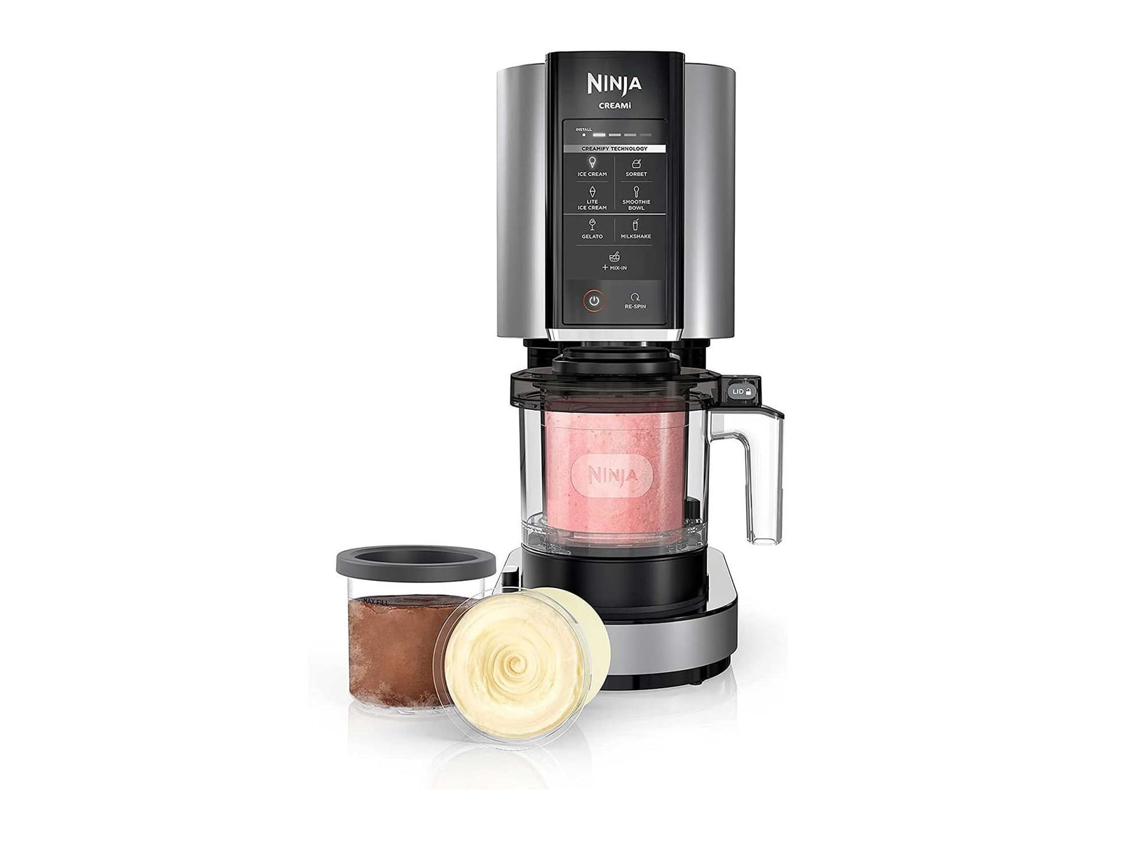 Ninja - CREAMi 7-in-1 Ice Cream Maker Cloud Silver Ice Cream & Slush Makers