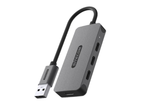 Sitecom - CN-5008 USB-A to 4x USB-C Hub USB Hubs - Gray
