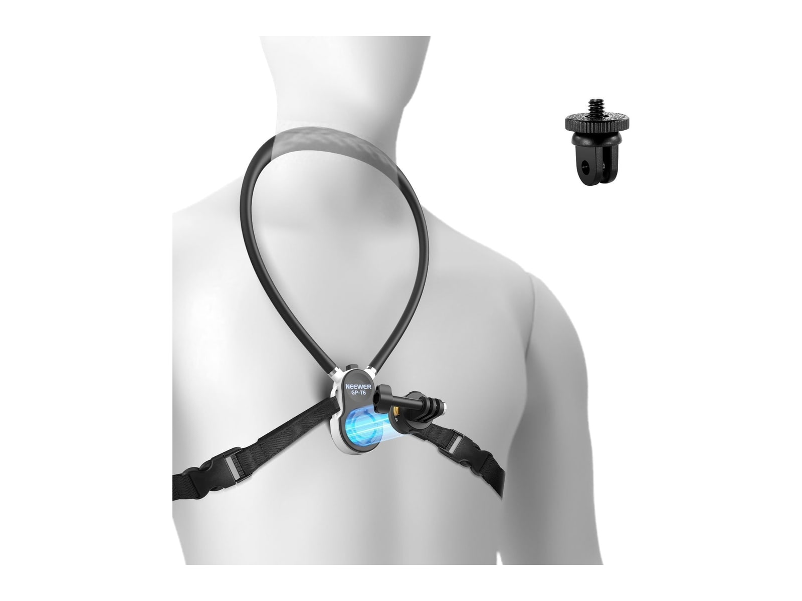Neewer - GP-76 Magnetic Neck Mount For Action Cameras Camera Accessories
