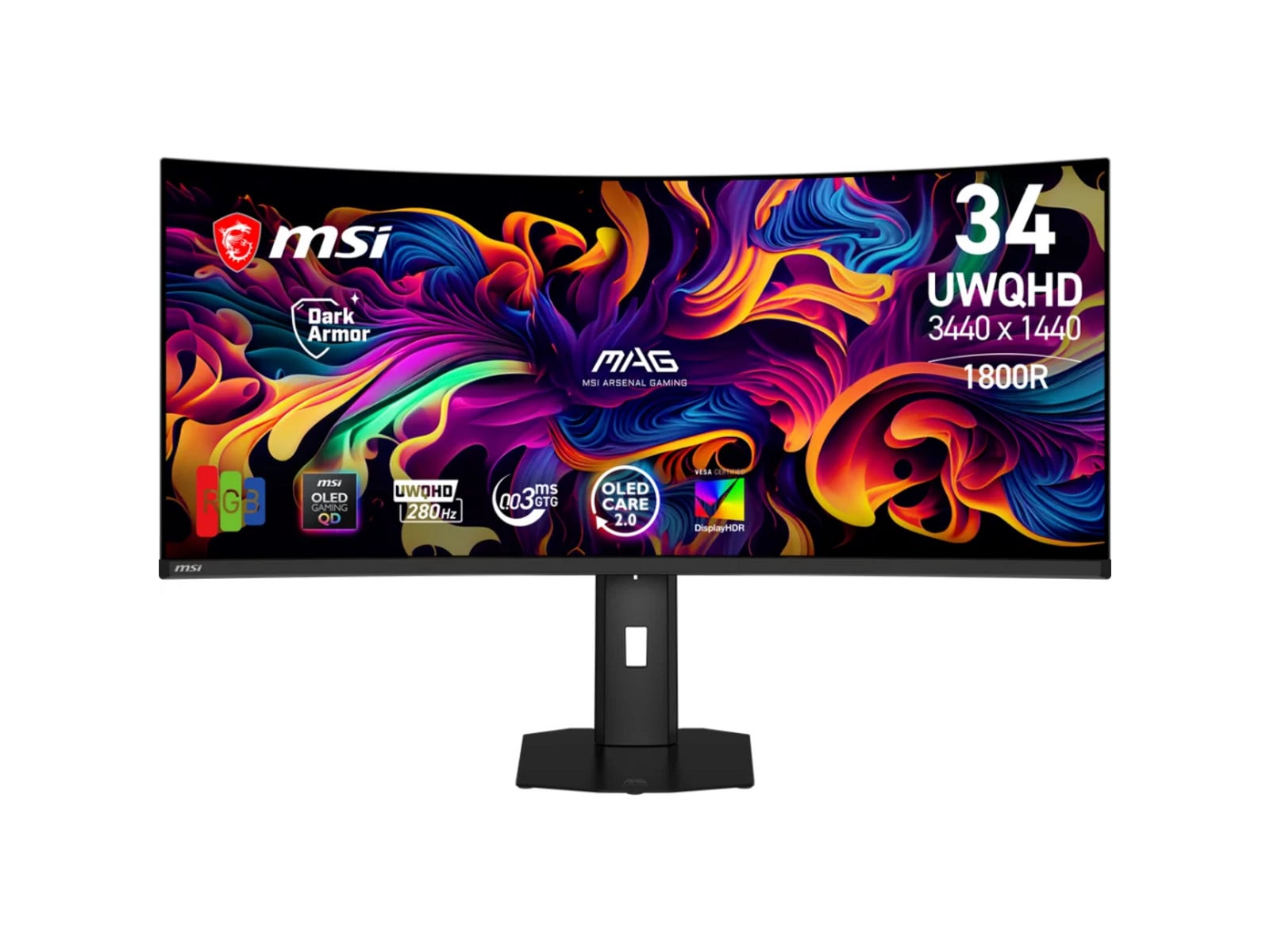 MSI - 34" MAG 341CQP QD-OLED X28 UWQHD 280Hz OLED Monitors