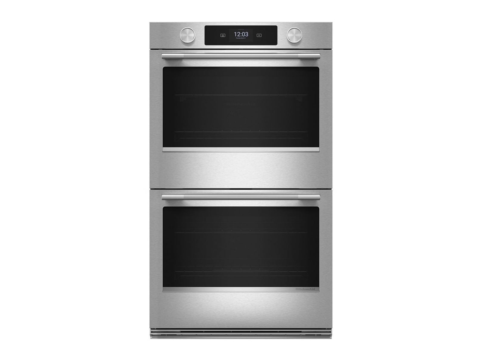 KitchenAid - Smart Electric Double Wall Oven with Intelligent Cooking Camera 30-Inch in PrintShield Stainless Steel Ovens & Ranges