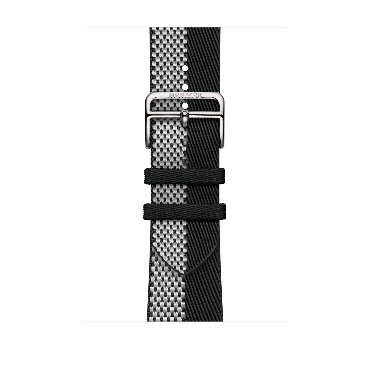 Apple - Apple Watch Hermès Toile H Double Jeu - 46mm - Noir/Écru