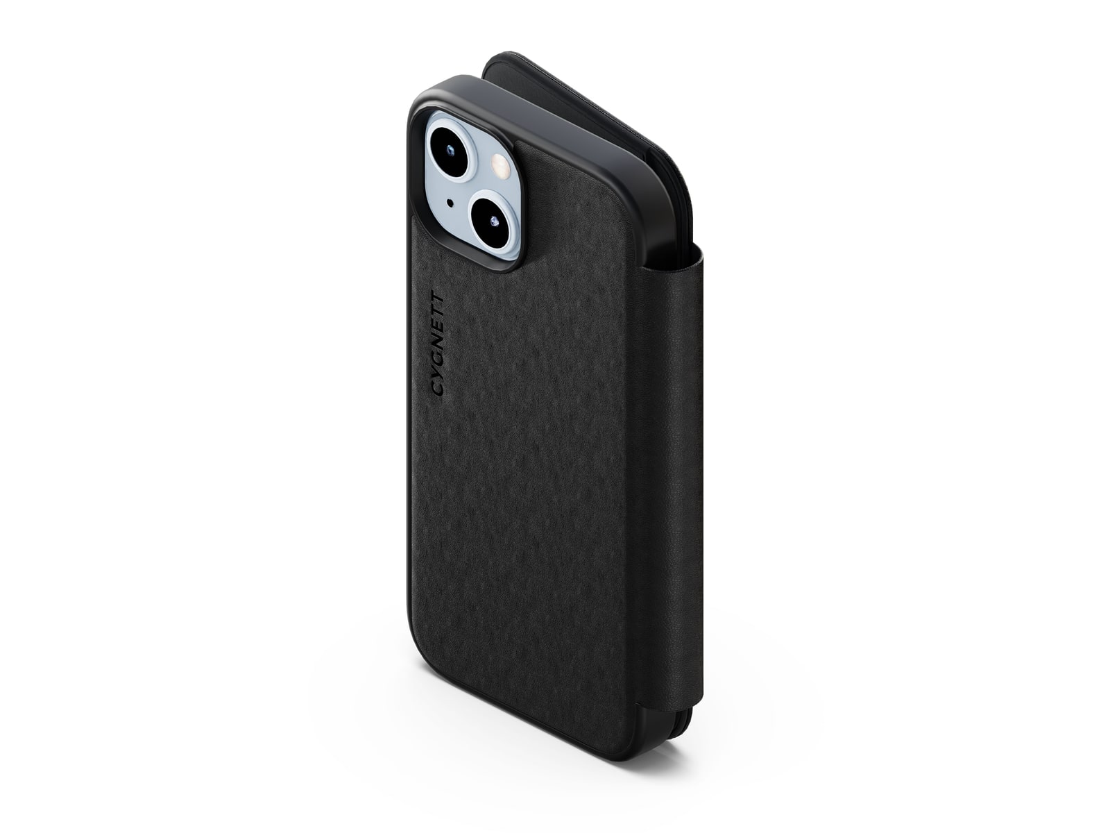 Cygnett - MagWallet Leather Wallet Case for iPhone 15 - Black