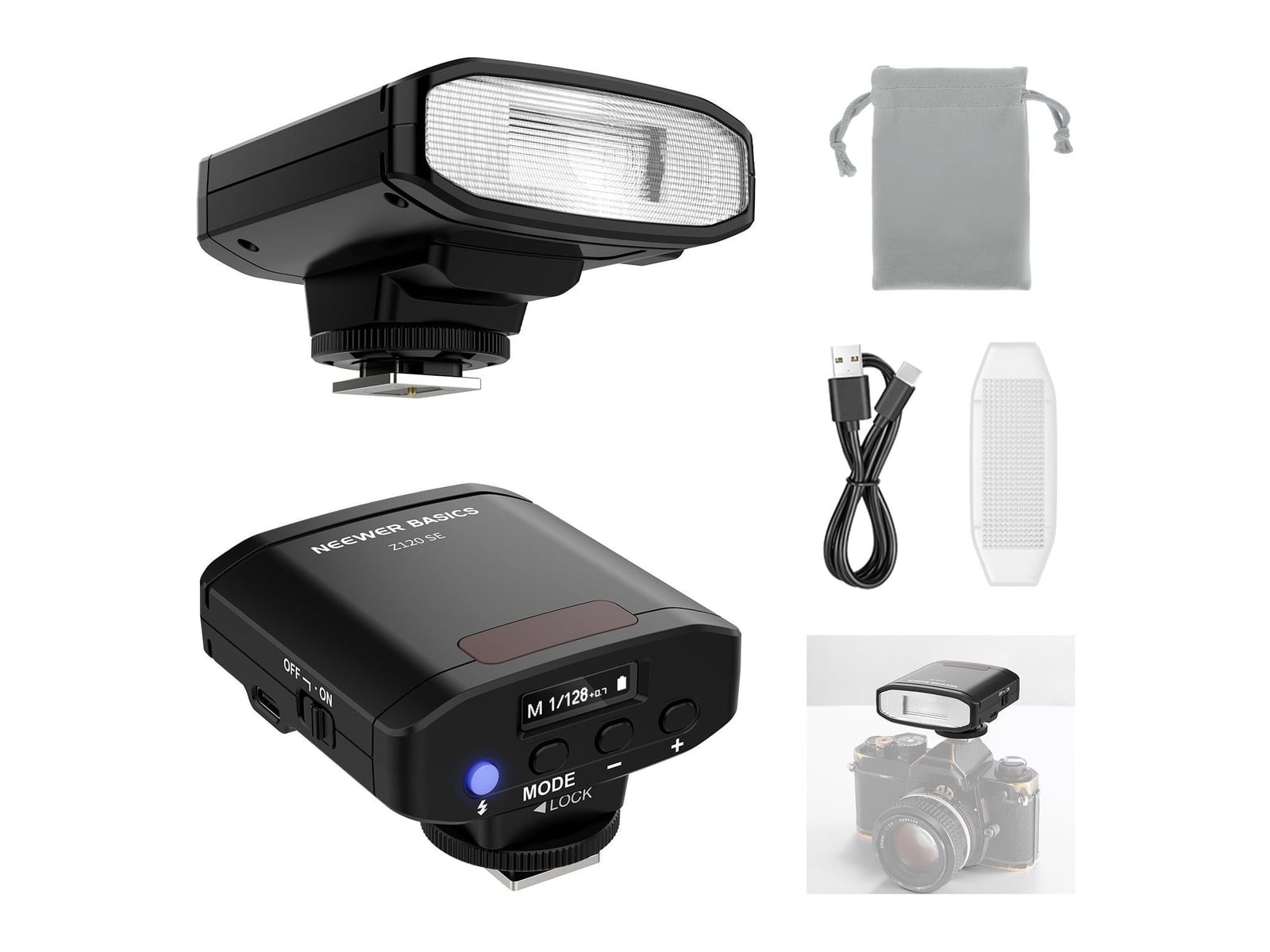 Neewer - BASICS Z120 SE 5600K Mini Camera Flash Camera Accessories