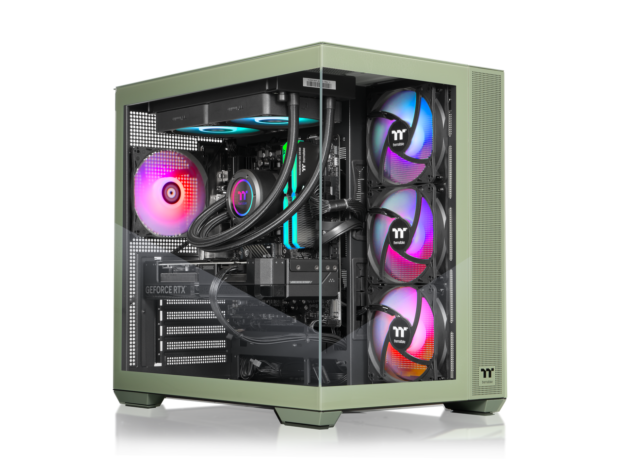 Thermaltake - LCGS View 9770M-380 - AMD Ryzen 7 9700X chip - 32GB Memory - 1TB SSD - Matcha Green