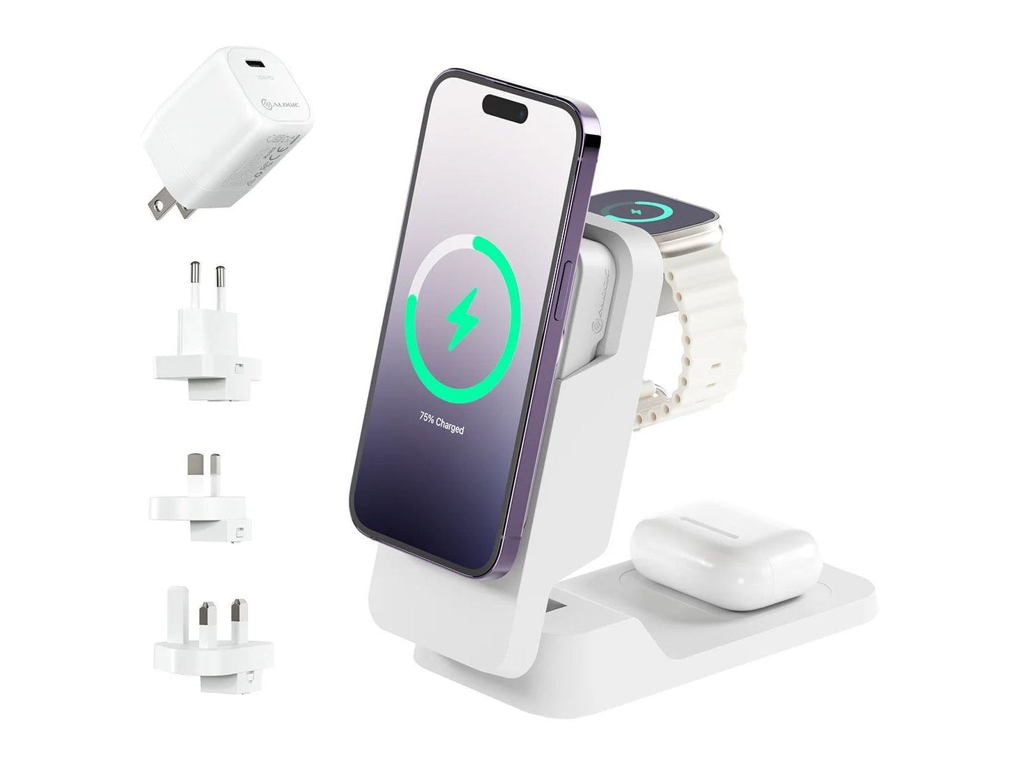 ALOGIC - Matrix Ultimate 3-in-1 5000mAh Global Edition Wireless Chargers