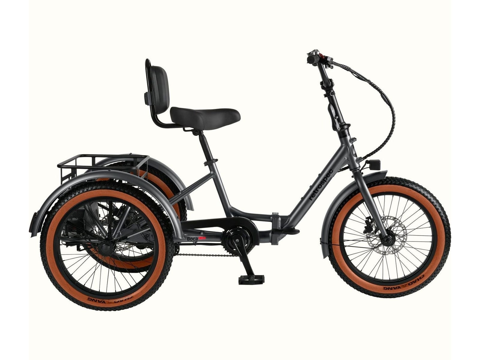 Retrospec - Boca Rev 2 Electric Tricycle Matte Graphite Electric Bikes