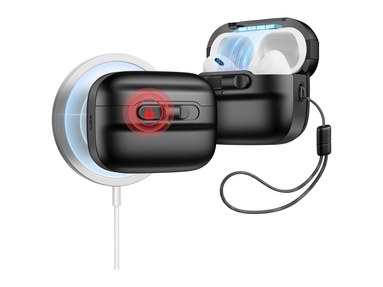 ESR - Pulse FlickLock Case (HaloLock) - AirPods Pro 2 / Pro - Black