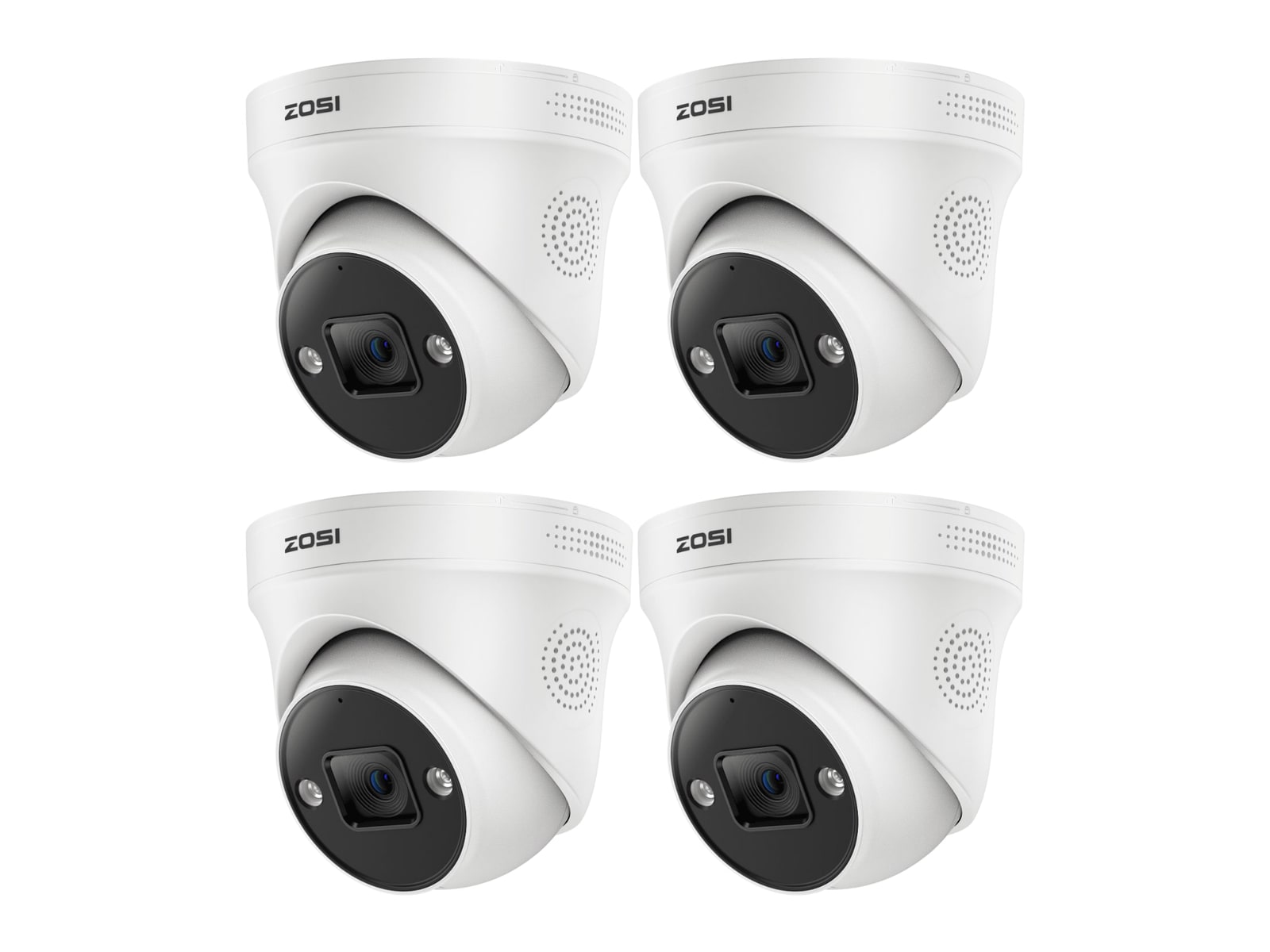 ZOSI - C225 4K PoE IP - 4-Camera Security Cameras