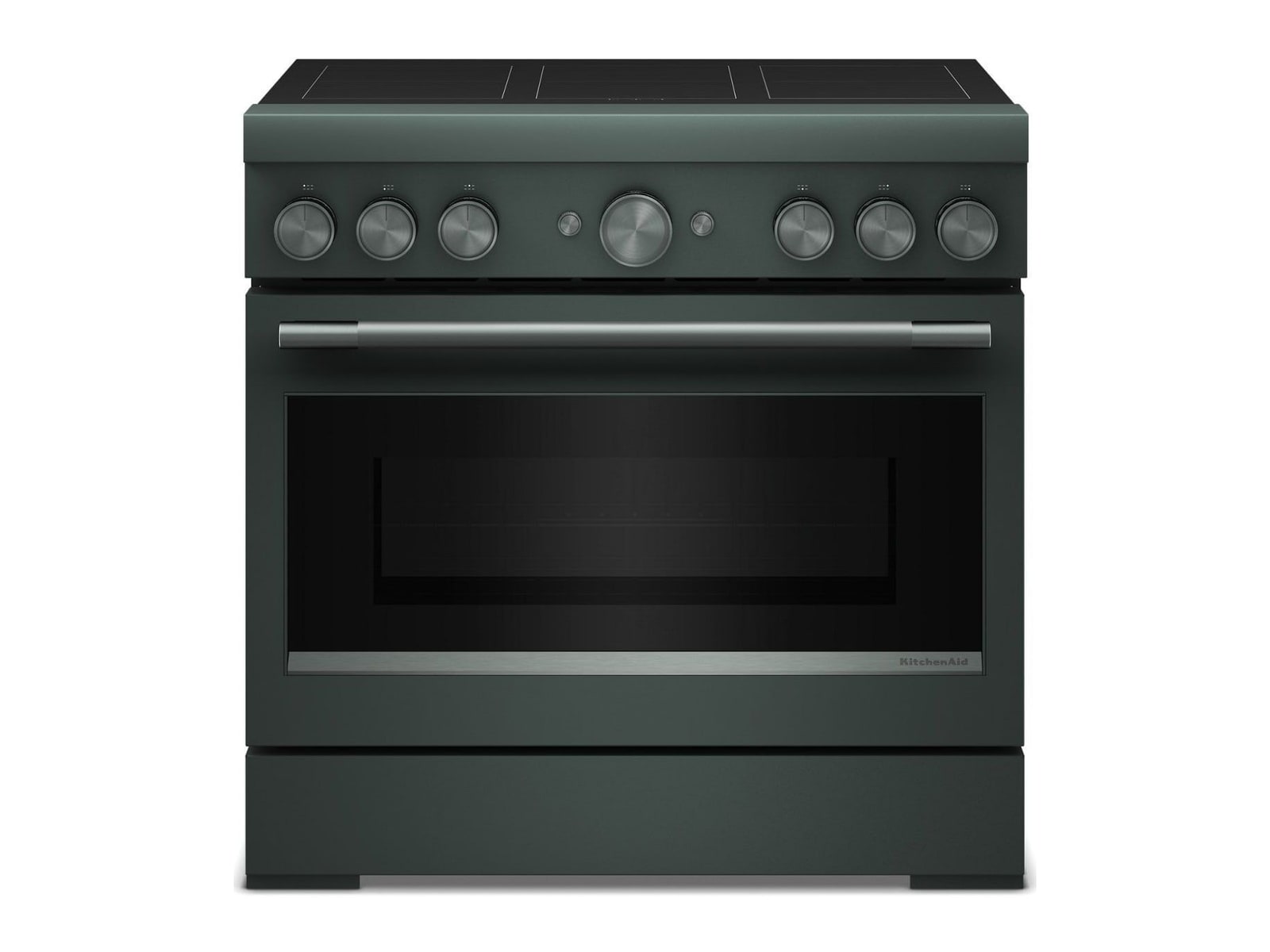 KitchenAid - 5.1 Cu. Ft. 6-Element Induction Commercial-Style Range with Air Fry 36-Inch Wide Juniper Ovens & Ranges