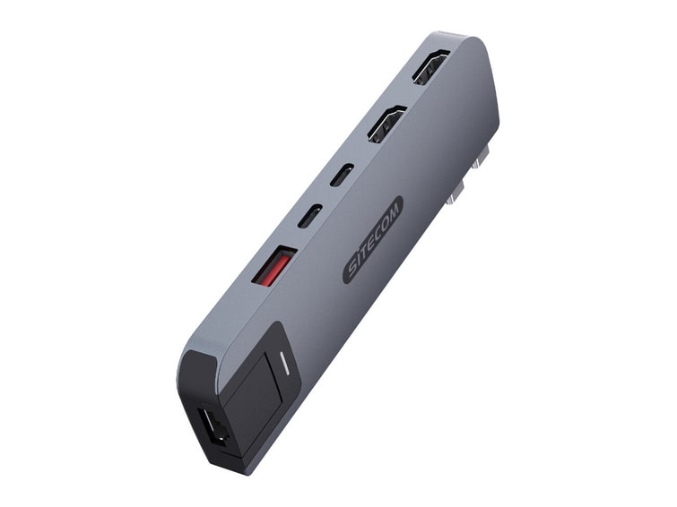 Sitecom - AC-2102 6-in-2 MacBook Pro Multiport USB Hubs - Space Gray