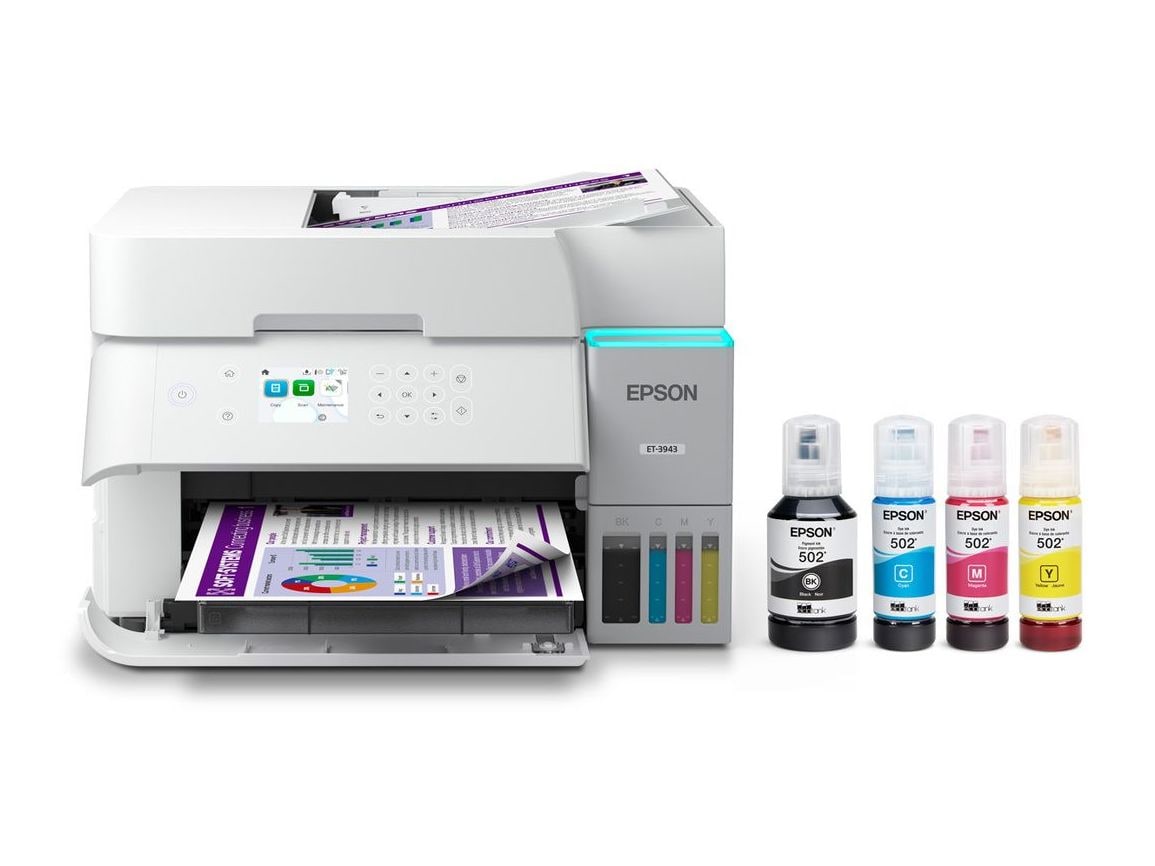 Epson - EcoTank ET-3943 Wi-Fi Printers - White