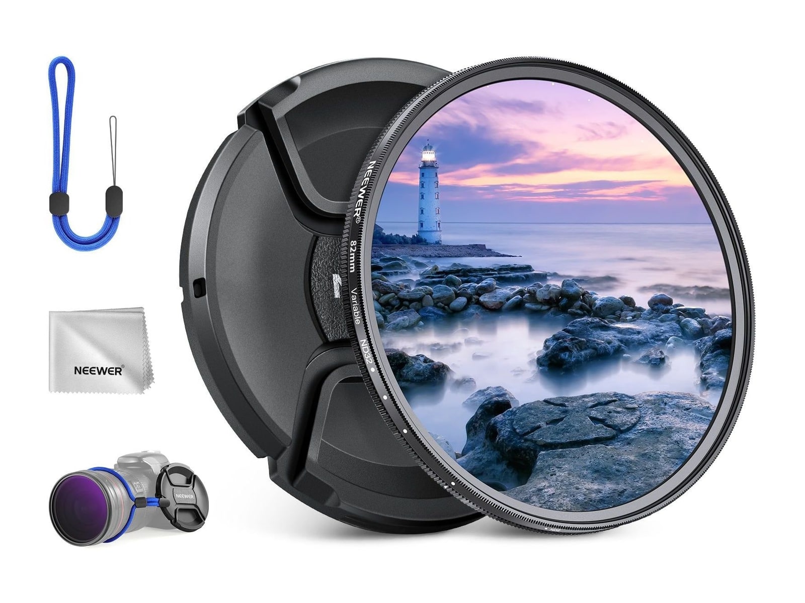Neewer - ND2-32 (1-5 Stops) Variable ND Filter with Lens Cap Camera Accessories