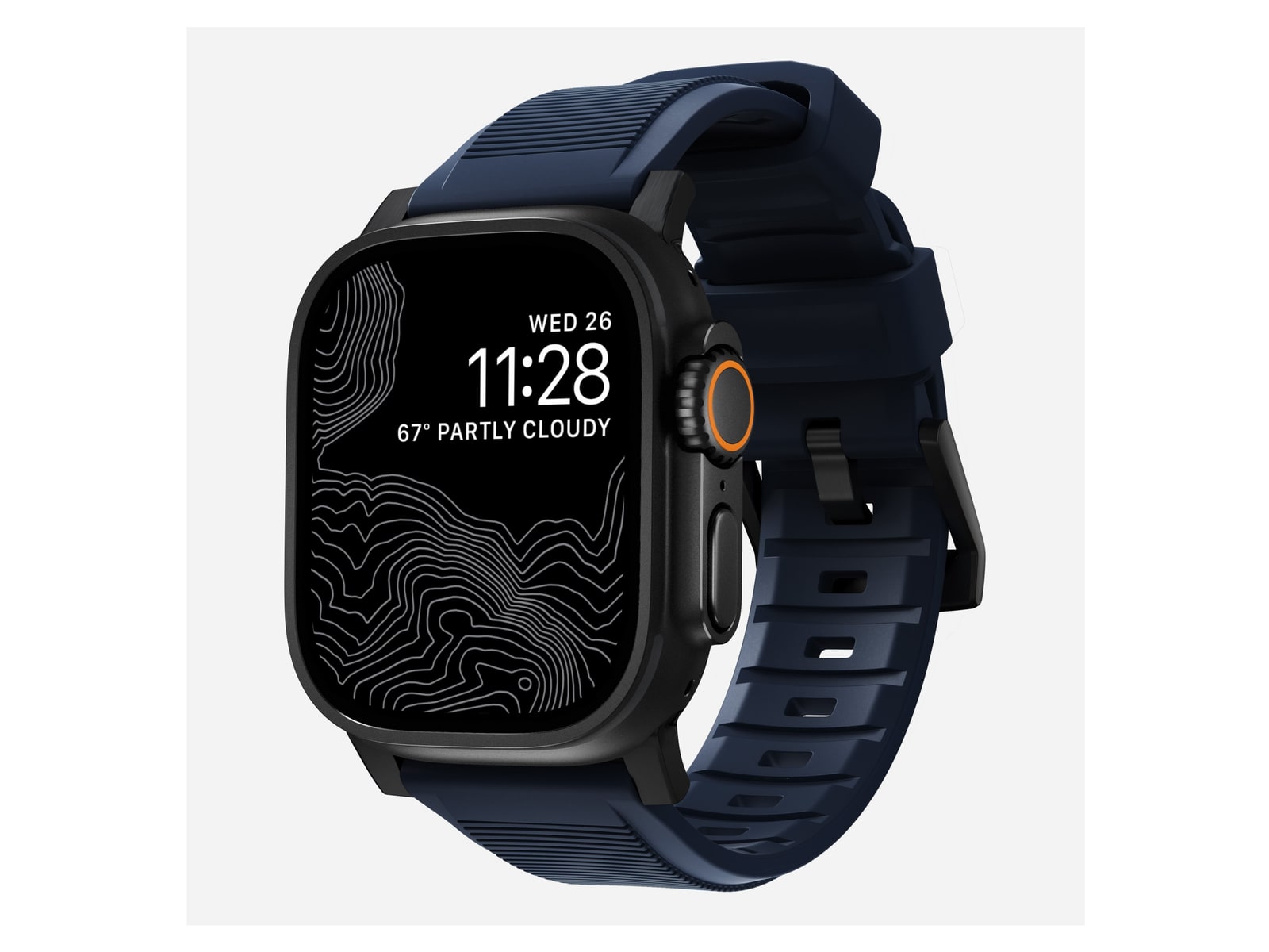 Nomad - Rugged Band - 46mm/49mm - Atlantic Blue - Black Hardware