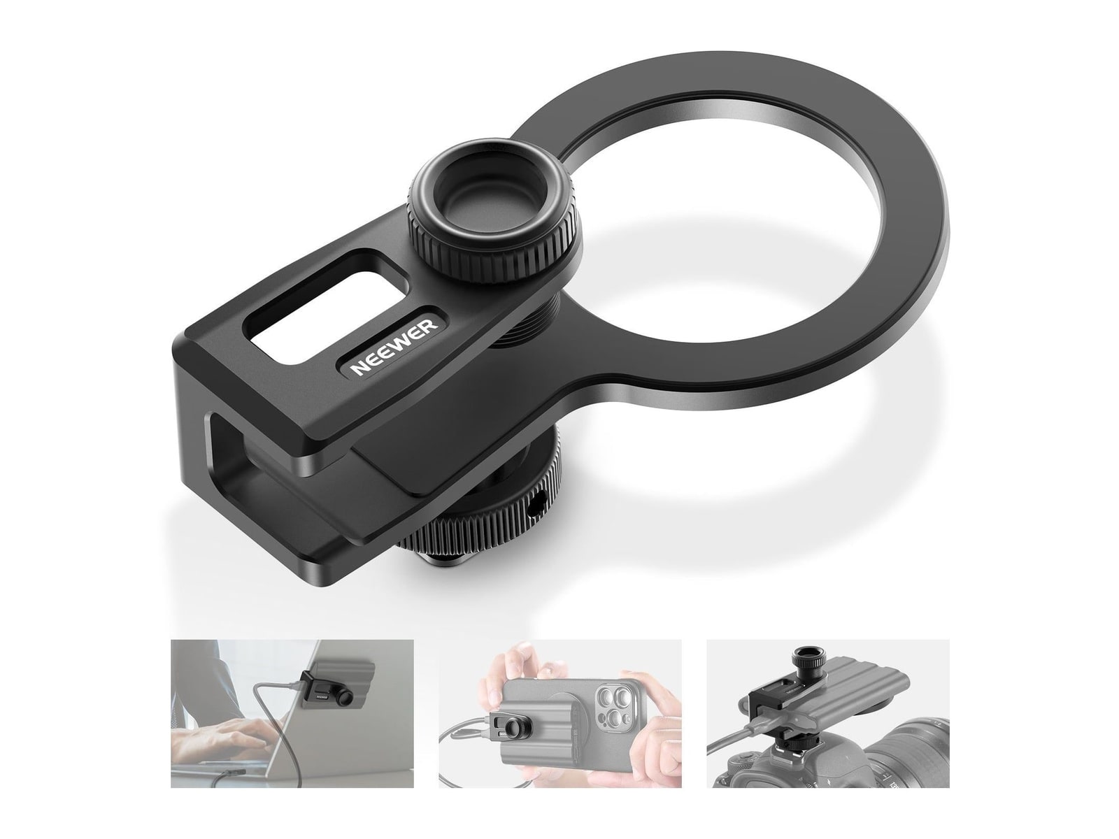 Neewer - PA085 SSD Holder with Detachable Cold Shoe For MagSafe Camera Accessories