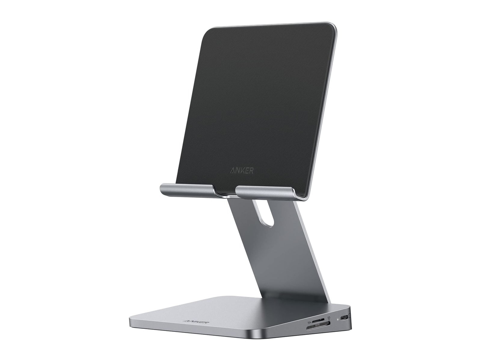 Anker - 551 USB-C Hub (8-in-1, Tablet Stand) USB-C USB Hubs - Gray
