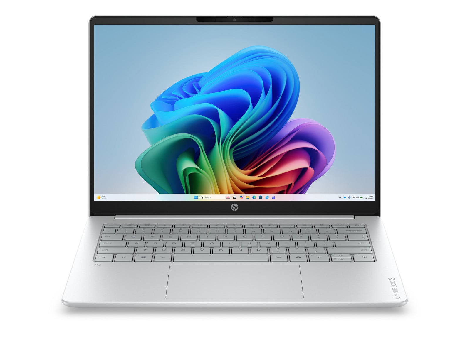 HP - OmniBook 3 14-hz0005nlx 14" - Qualcomm Snapdragon X X1-26-100 chip - 8 GB Memory - 512 GB SSD - Silver