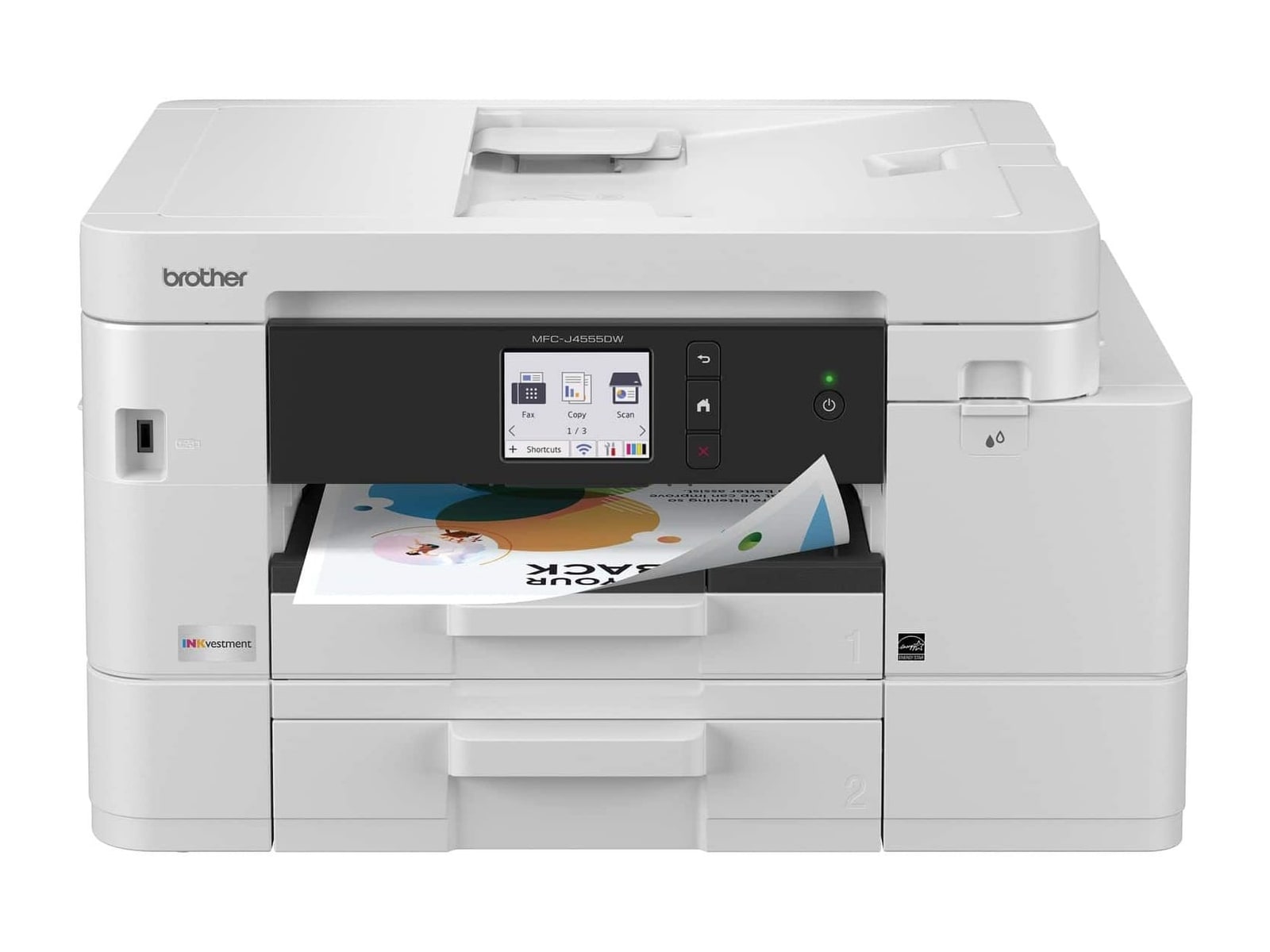 Brother - MFC-J4555DW Wi-Fi Printers - White