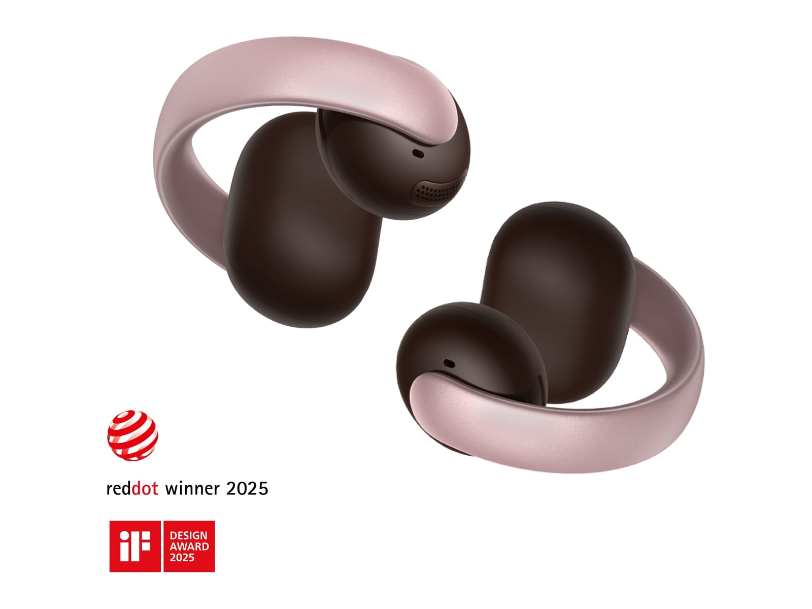 Soundcore - AeroClip Bluetooth 5.4 True Wireless Earbuds - Rosy Brown