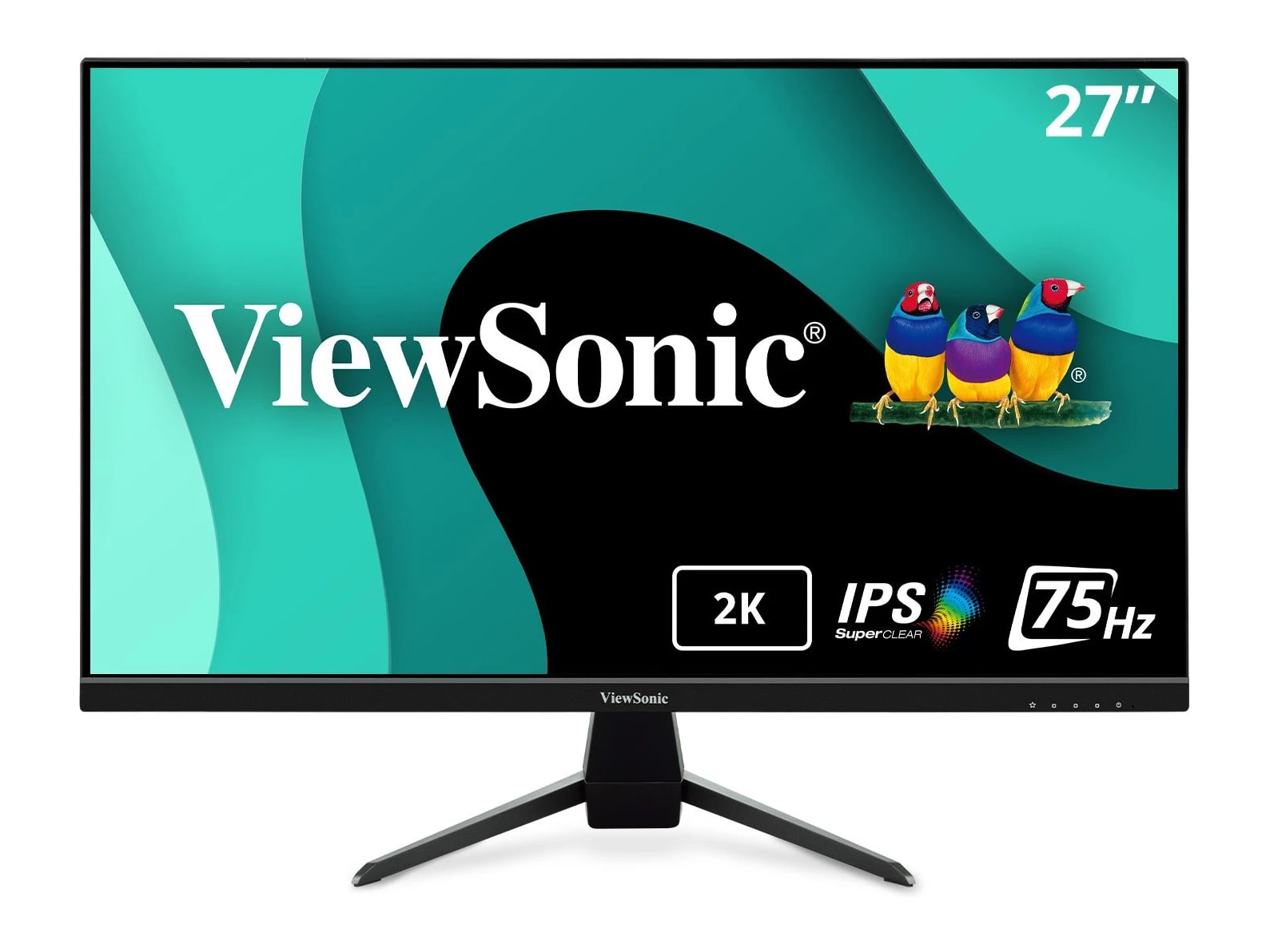 ViewSonic - 27" VX2767U-2K QHD 75Hz Professional Monitors - Black