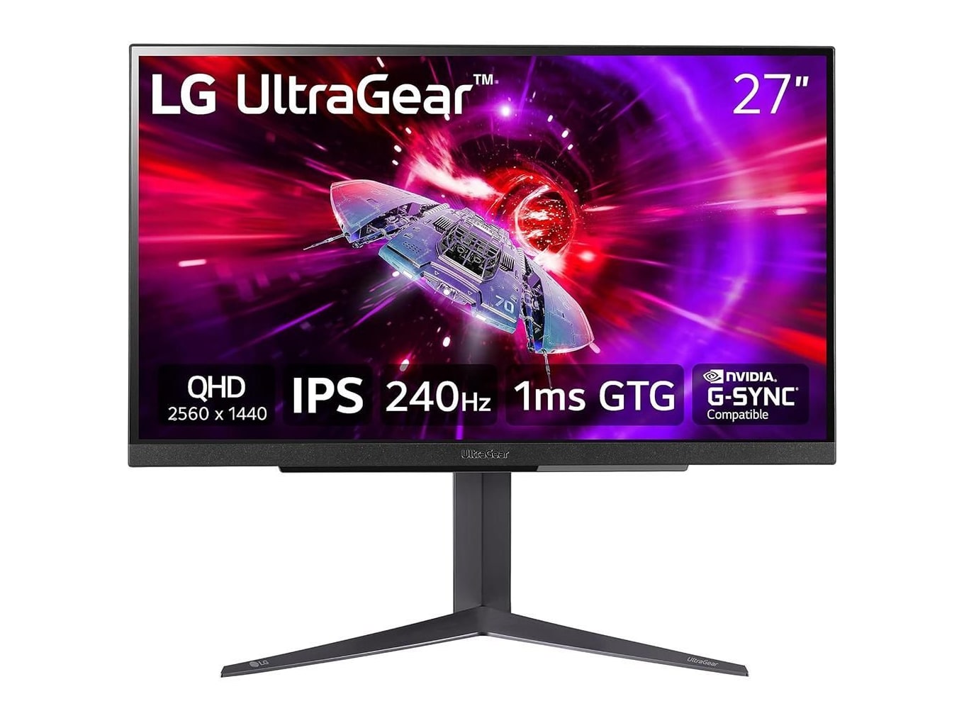 LG - 27" UltraGear GR83Q QHD 240Hz Gaming Monitors - Black