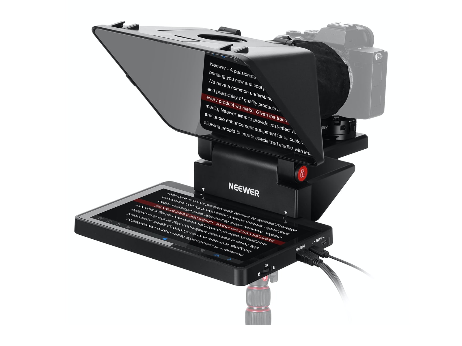 Neewer - X11 2-In-1 Teleprompter with Monitor Camera Accessories