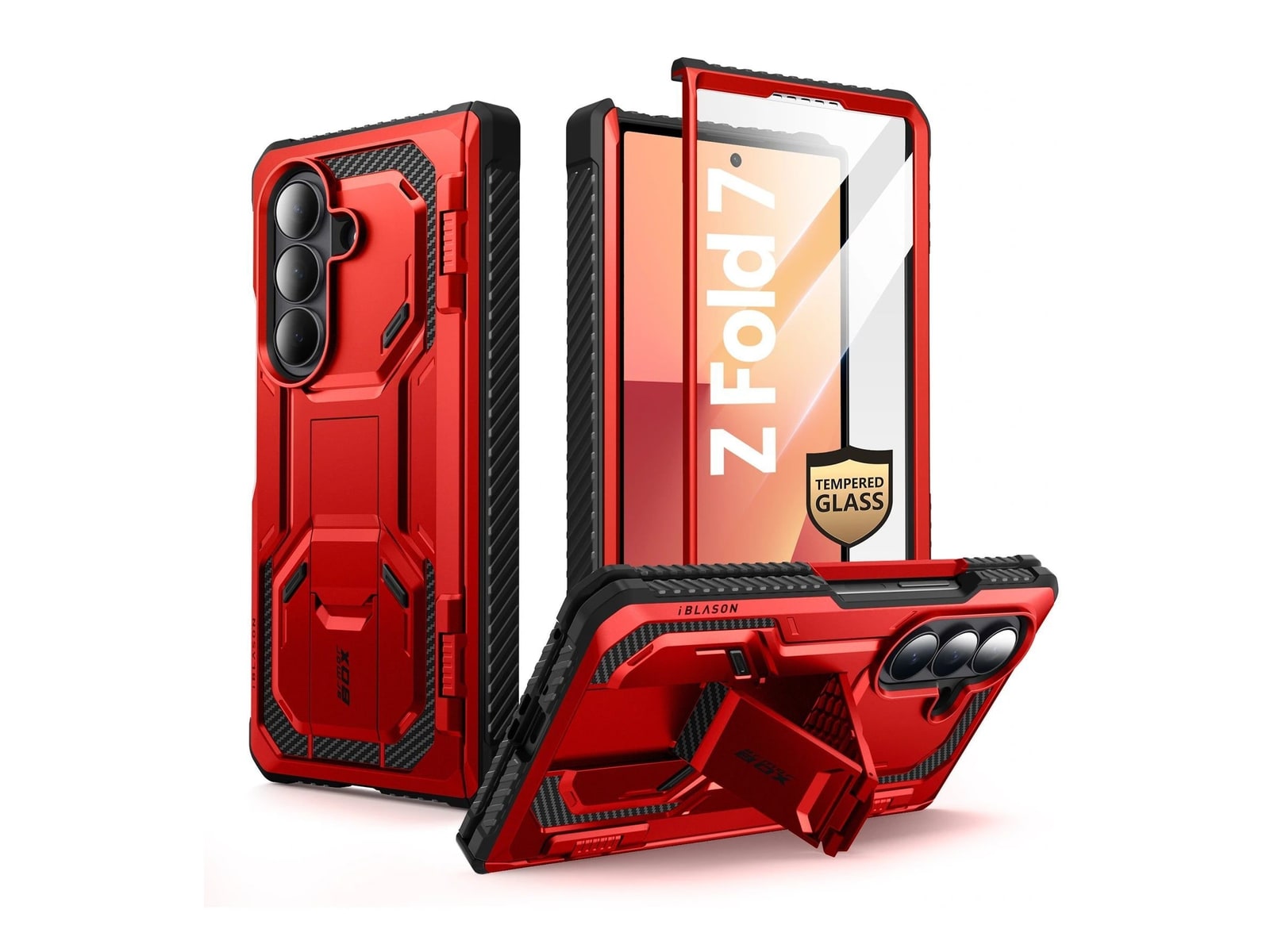 i-Blason - Armorbox - Galaxy Z Fold 7 - Metallic Red