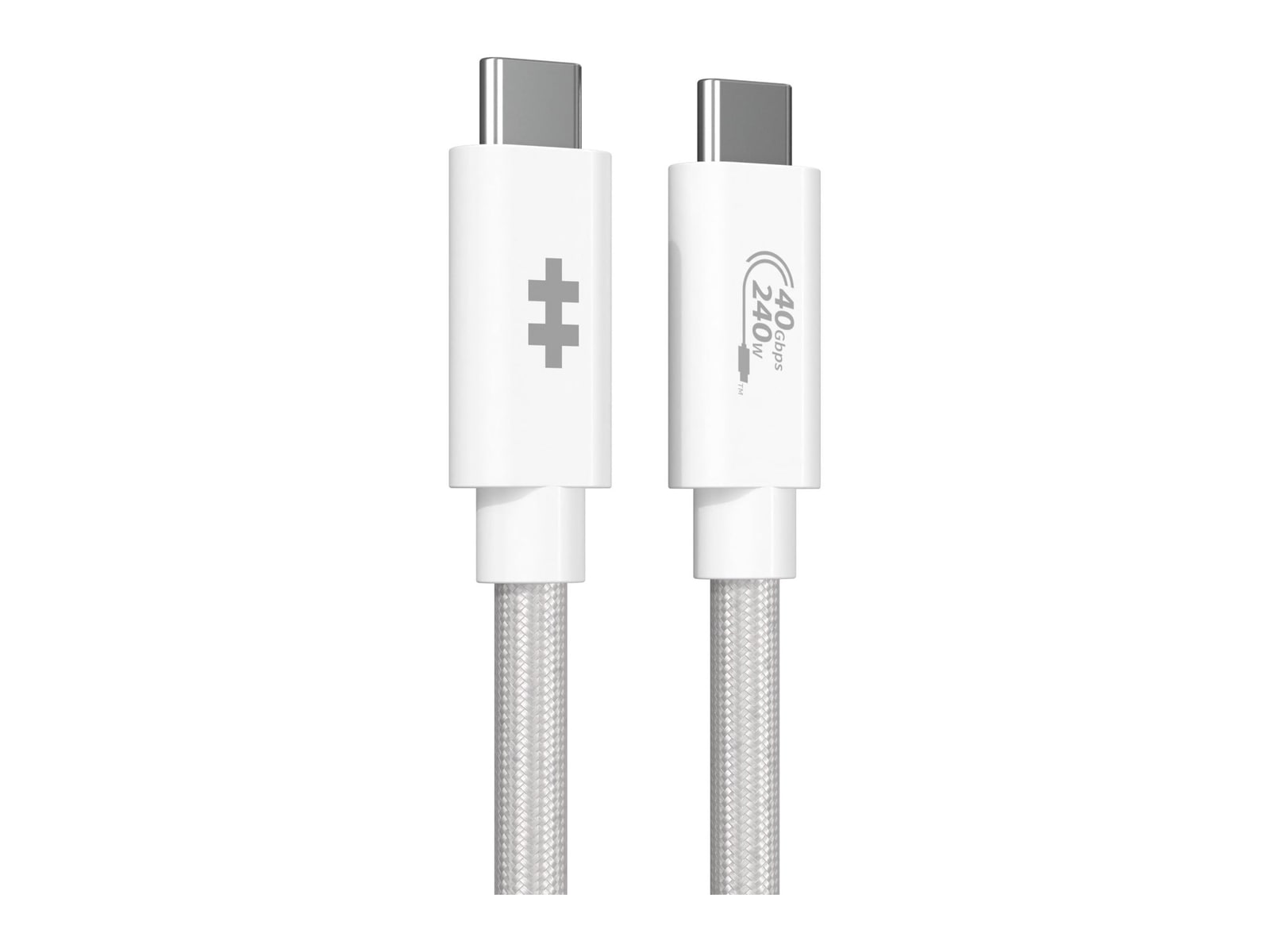 Hyper - HyperDrive Next USB4 Type-C Performance Cable (1.2m/4ft) White USB-C Cables