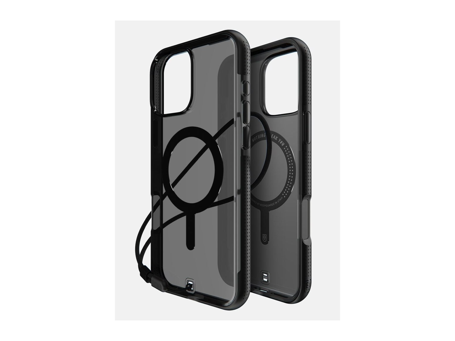 BodyGuardz - Ace Pro MagSafe iPhone 16 Pro Max - Smoke/Black