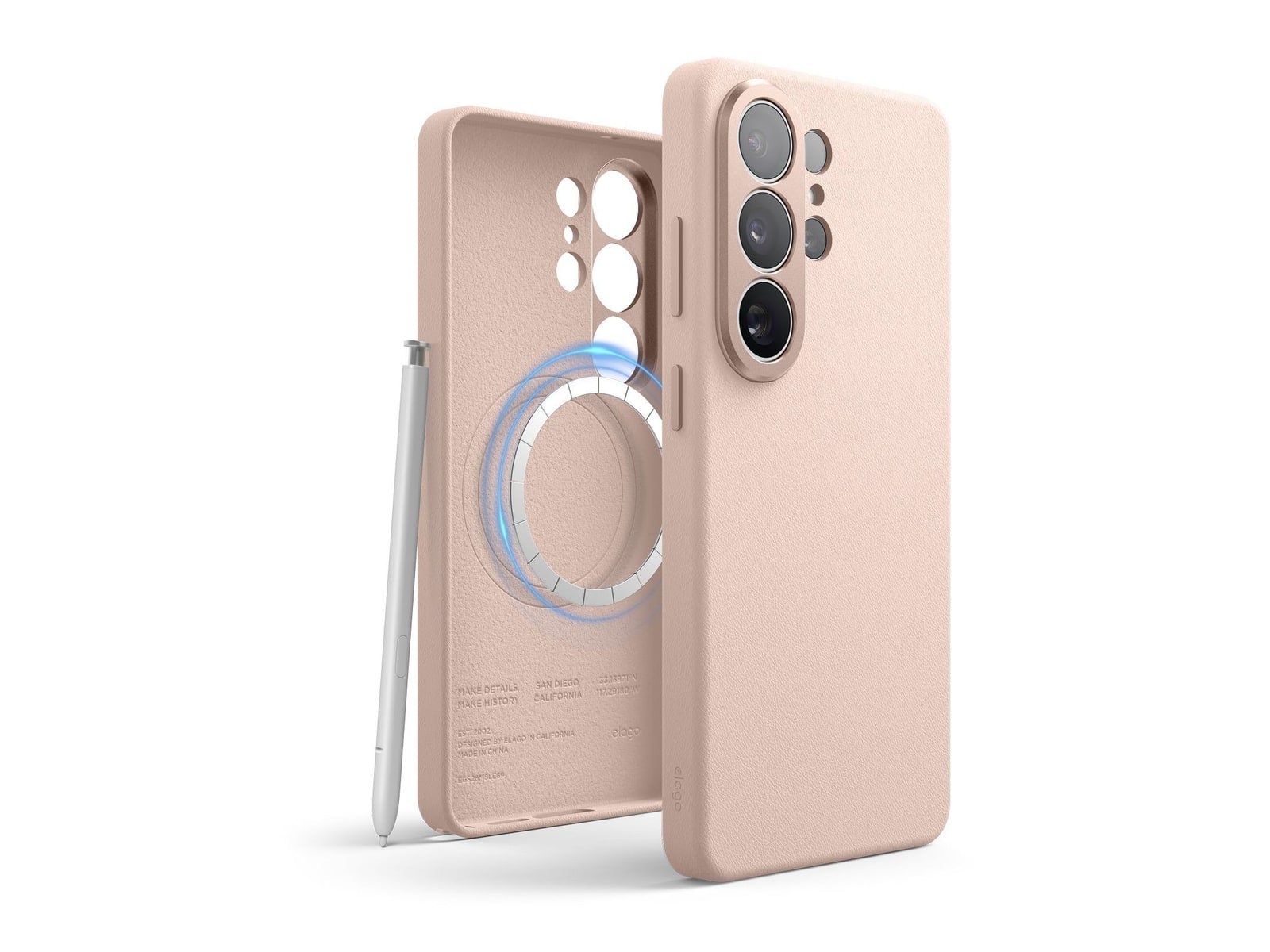 elago - Magnetic Leather Case - Galaxy S26 Ultra - Lovely Pink
