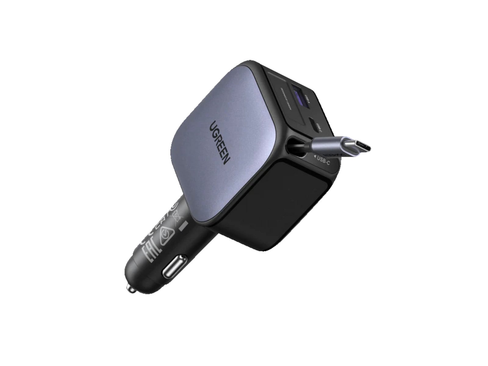 UGREEN - Nexode Retractable Car Charger 90W Car Chargers