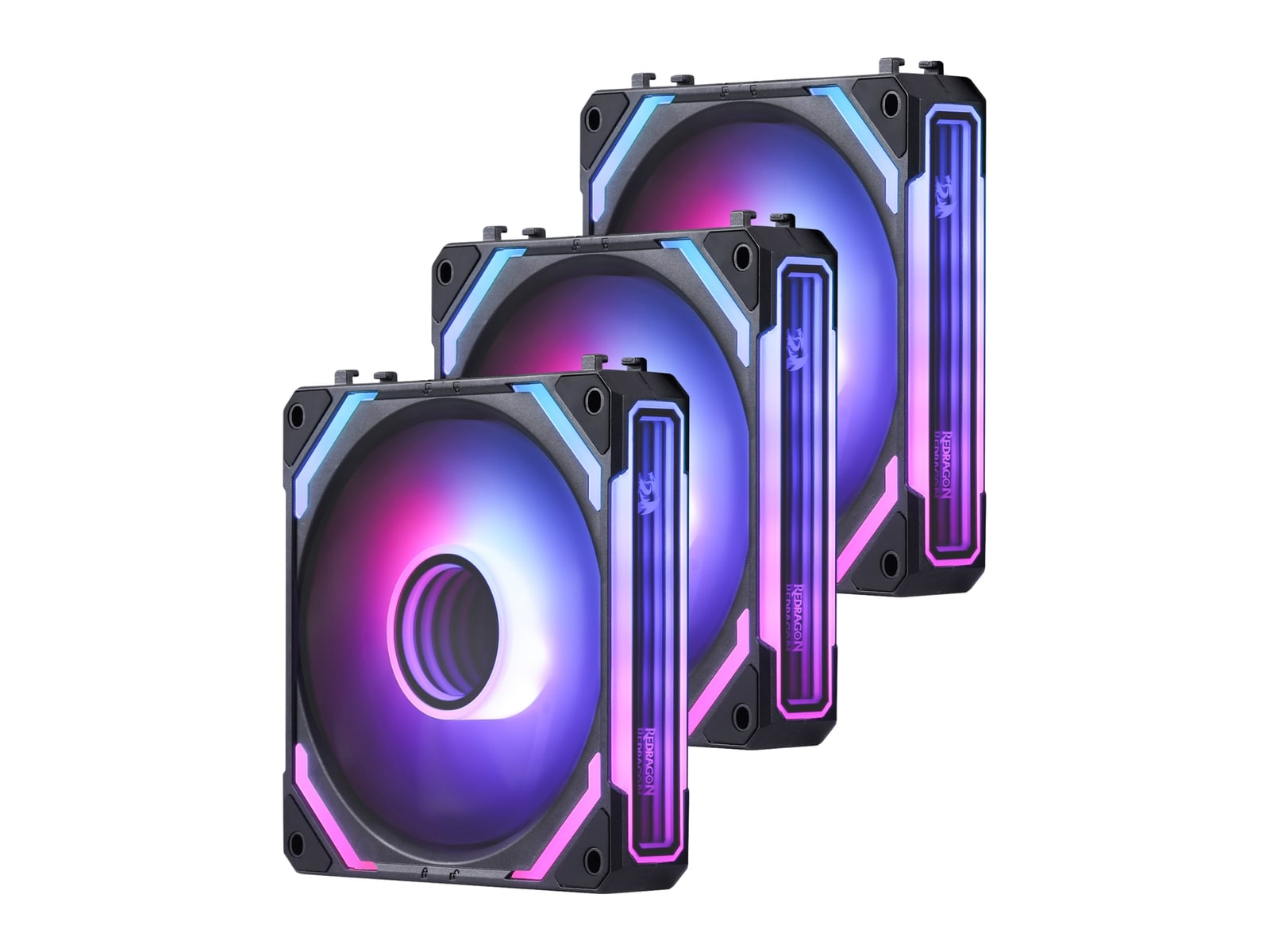 Redragon - GCF012 Reverse 120mm ARGB PC Case Fan - Black