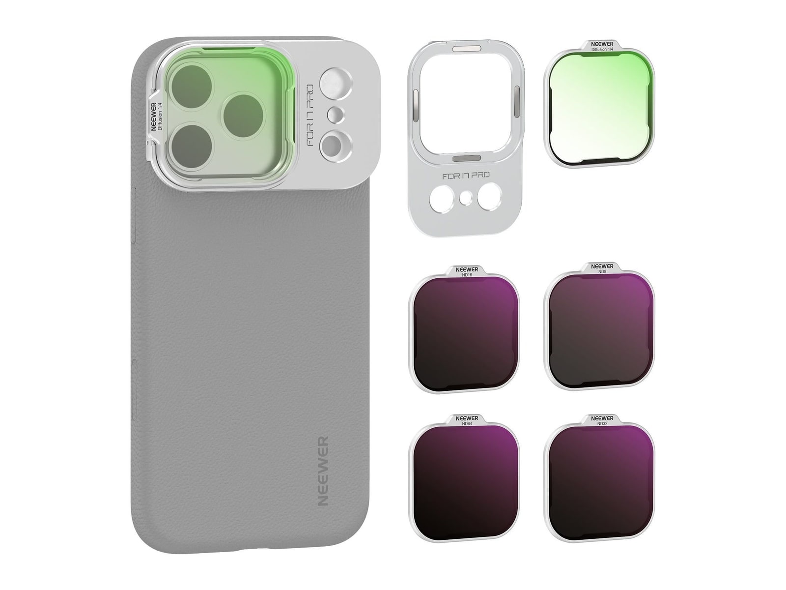 Neewer - ND Filter Set for iPhone 17 Pro/Pro Max Phone Case Camera Accessories