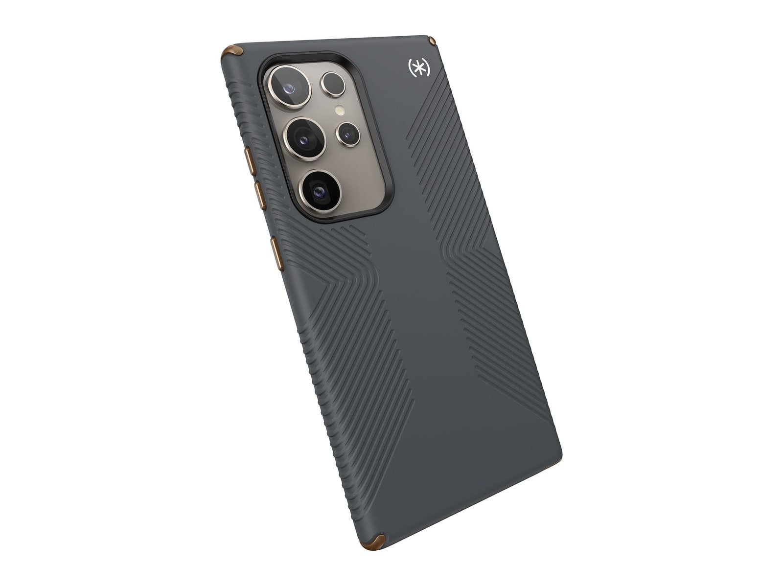 Speck - Presidio2 Grip - Galaxy S24 Ultra - Charcoal Grey/Cool Bronze