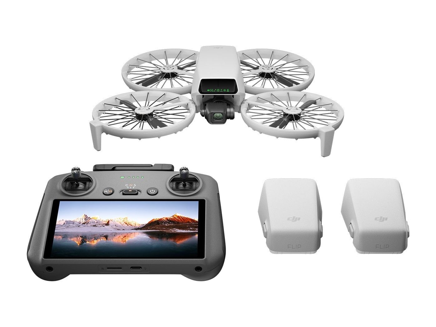 DJI - Flip Drone All-in-One Vlog Camera Fly More Combo with RC 2 Remote Consumer Drones