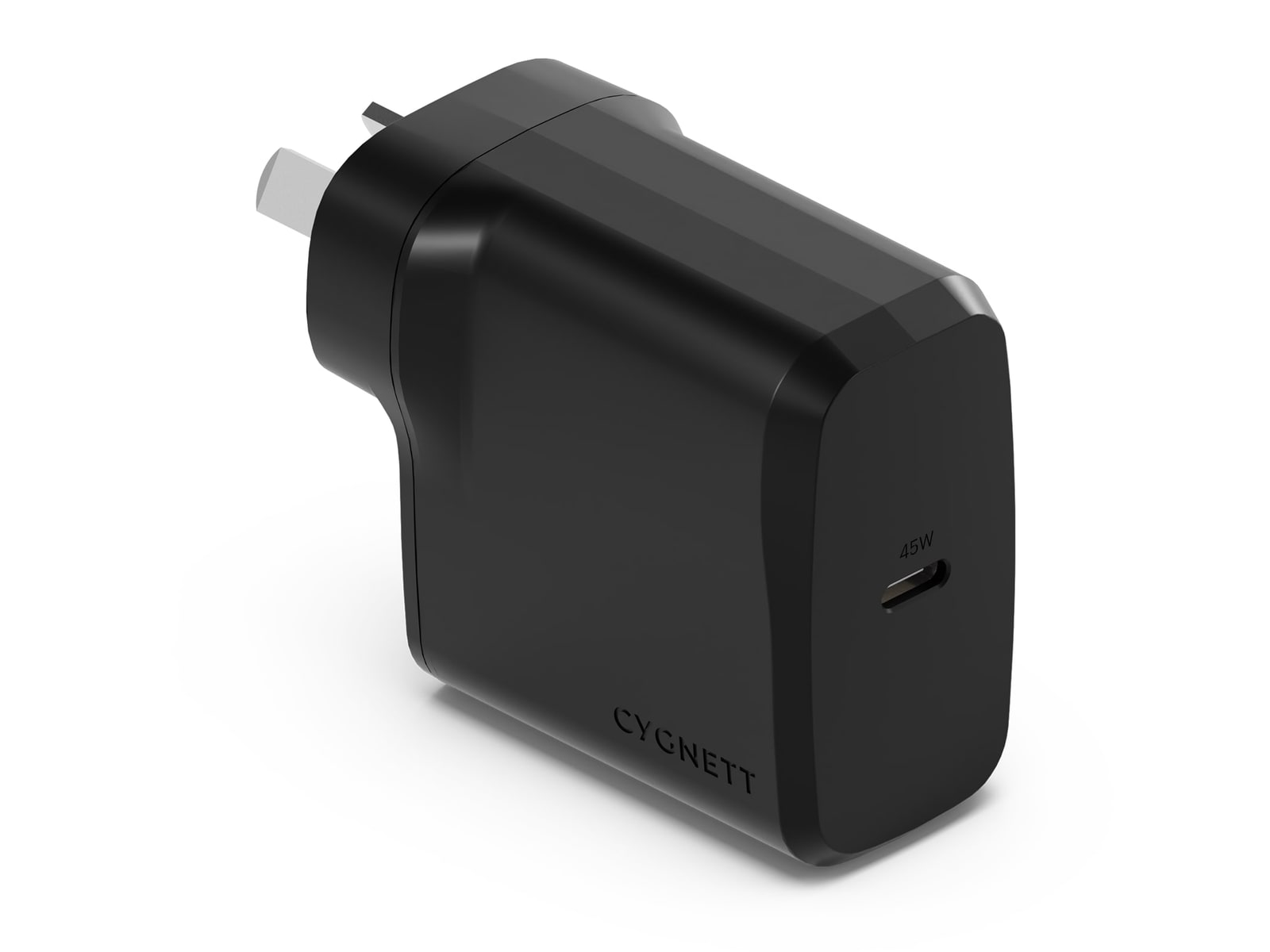 Cygnett - PowerPlus 45W GaN USB-C Wall Charger - Black Wall Chargers