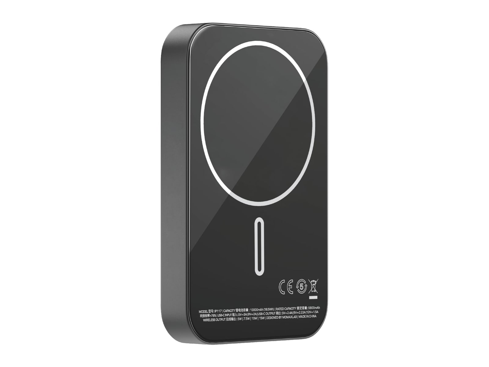 MOMAX - Q.Mag X1 Magnetic Wireless Power Bank 10000mAh Black Power Banks