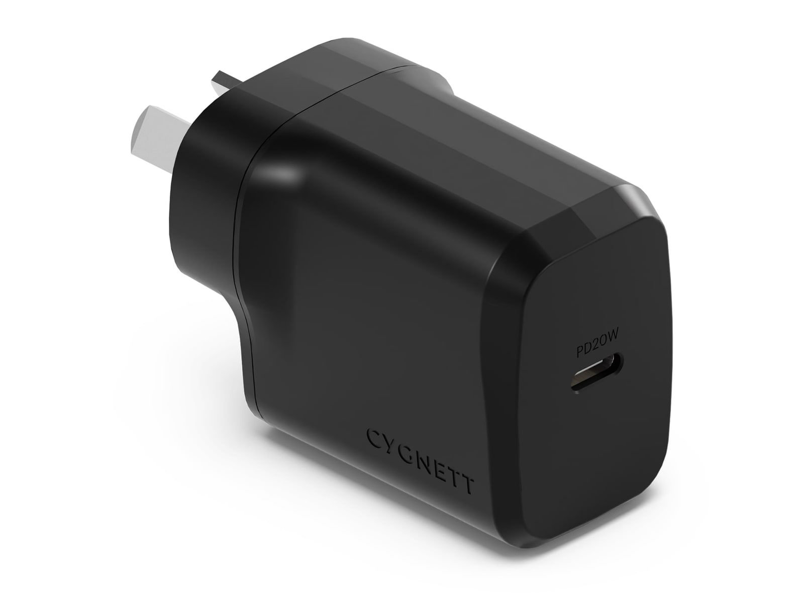 Cygnett - PowerPlus 20W GaN USB-C Wall Charger - Black Wall Chargers