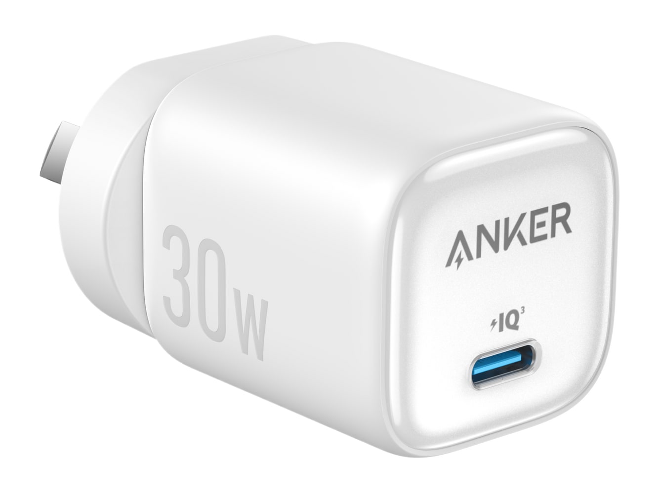 Anker - Zolo 30W Compact Charger (USB-C, GaN) White Wall Chargers