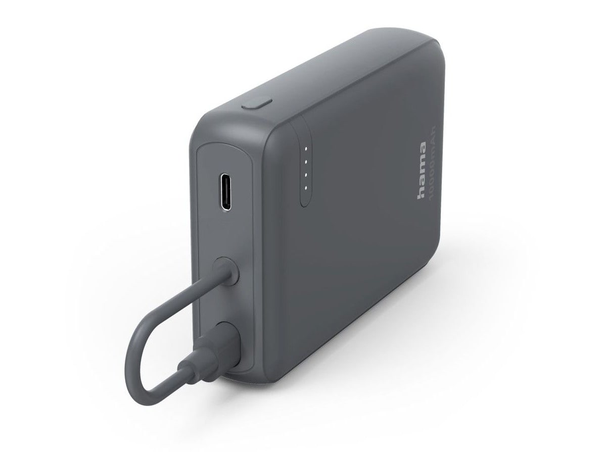 Hama - Power Pack Travel 10000 mAh with Built-in Cable Power Banks
