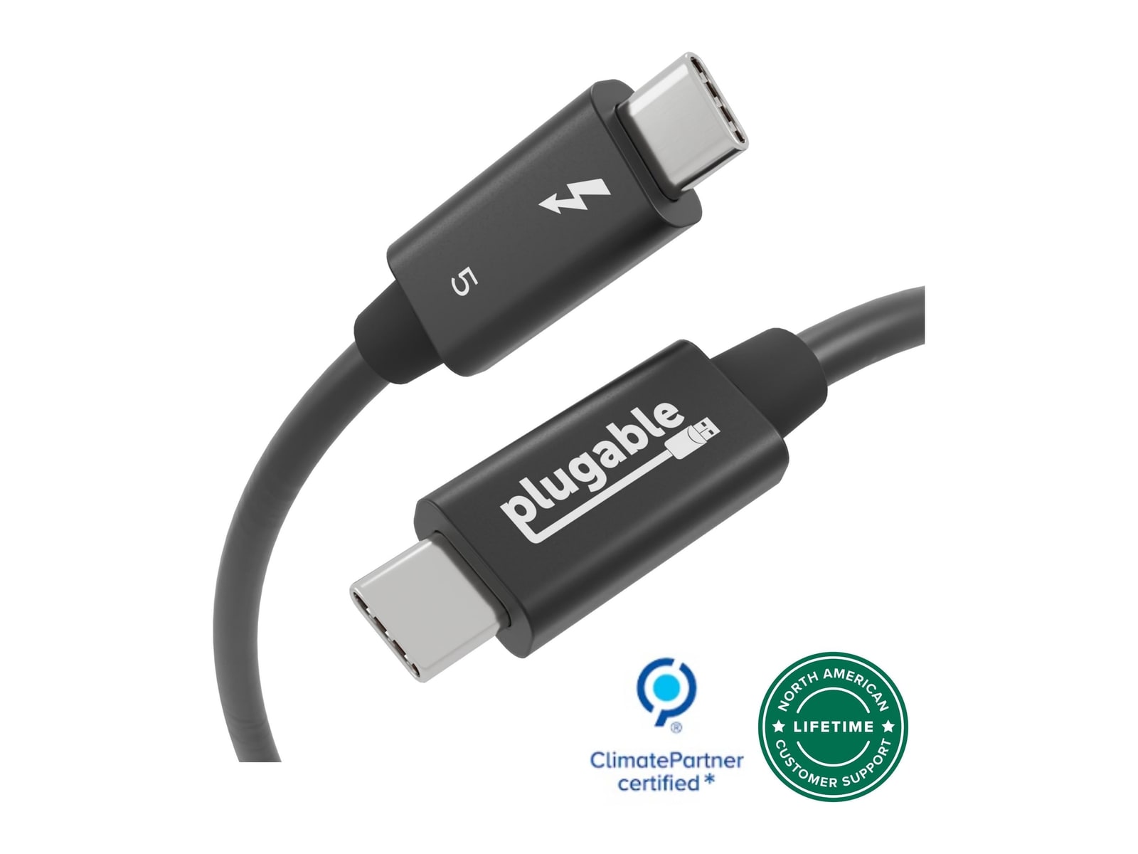 Plugable - Thunderbolt 5 Cable 80Gbps (3.3ft/1m) Thunderbolt Cables