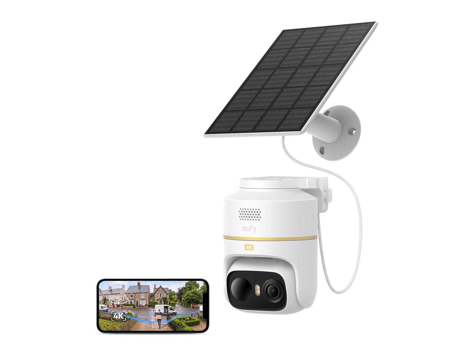 Eufy - eufyCam C37 4K Security Camera with Solar Panel Security Cameras