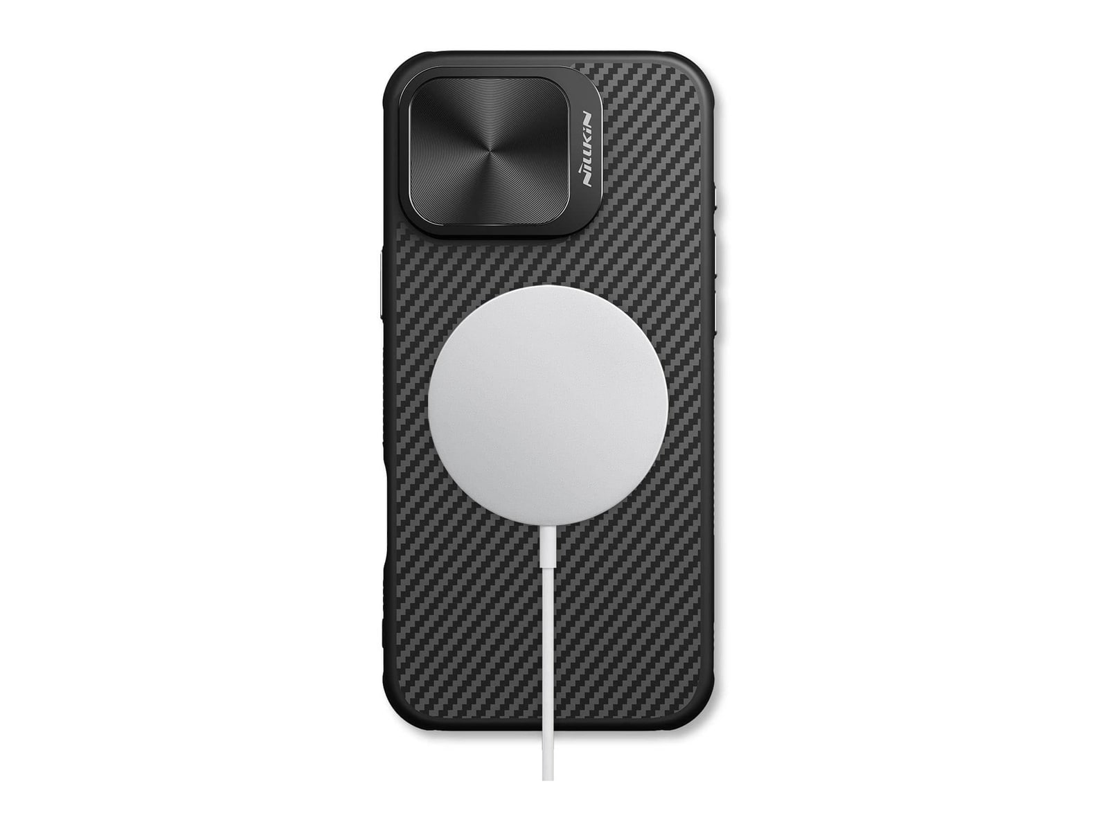 Nillkin - MagSafe Compatible Kevlar Case with Camera Cover - iPhone 16 Pro Max