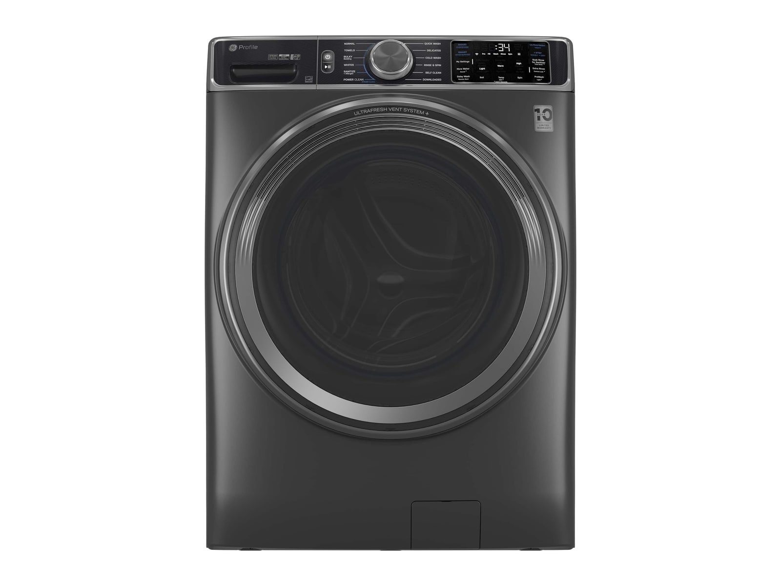 GE Appliances - PFW955SPWDS 5.5 Cu. Ft. High Efficiency Stackable Smart Front Load Washing Machines