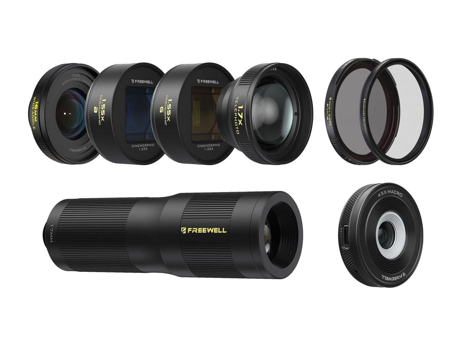 Freewell - Pro Filmmaker Lens Kit 1.55x Anamorphic / Lens+Filters Camera Accessories