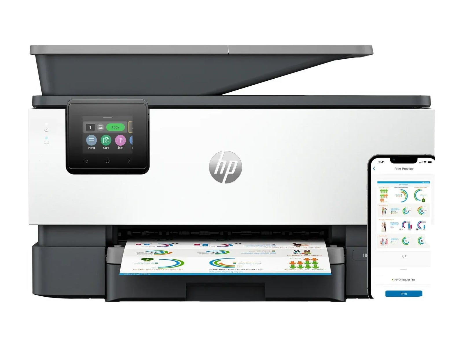 HP - OfficeJet Pro 9122e Printers - White