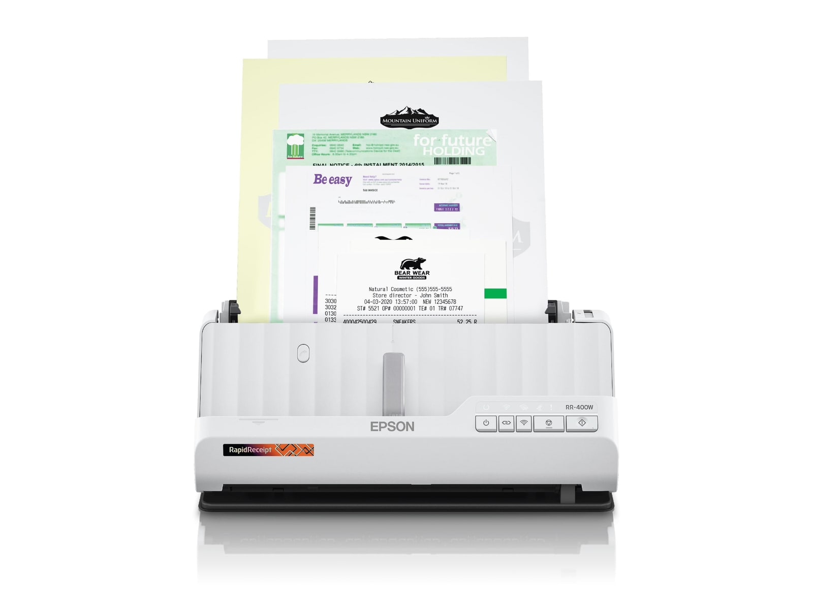 Epson - RapidReceipt RR 400W Scanners - White