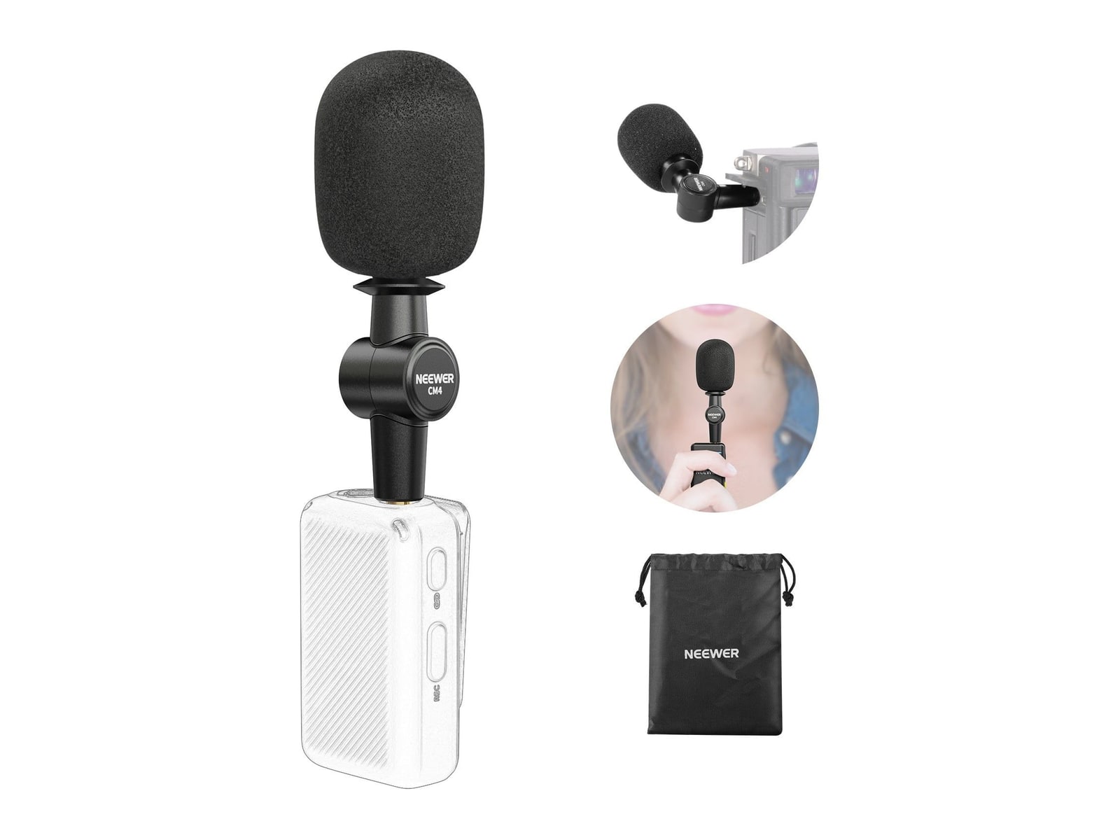 Neewer - CM4 3.5mm TRS Omnidirectional Mini Microphone Microphones