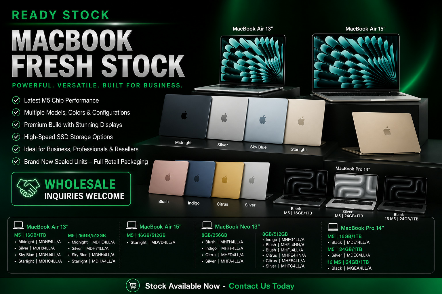 Macbook fresh stock